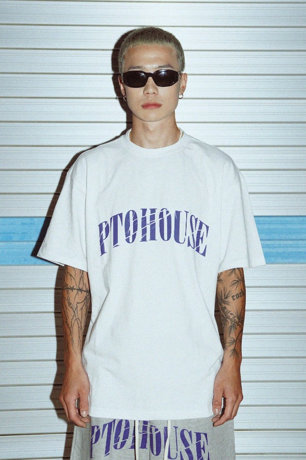 P.T.O logo T-shirt (White)